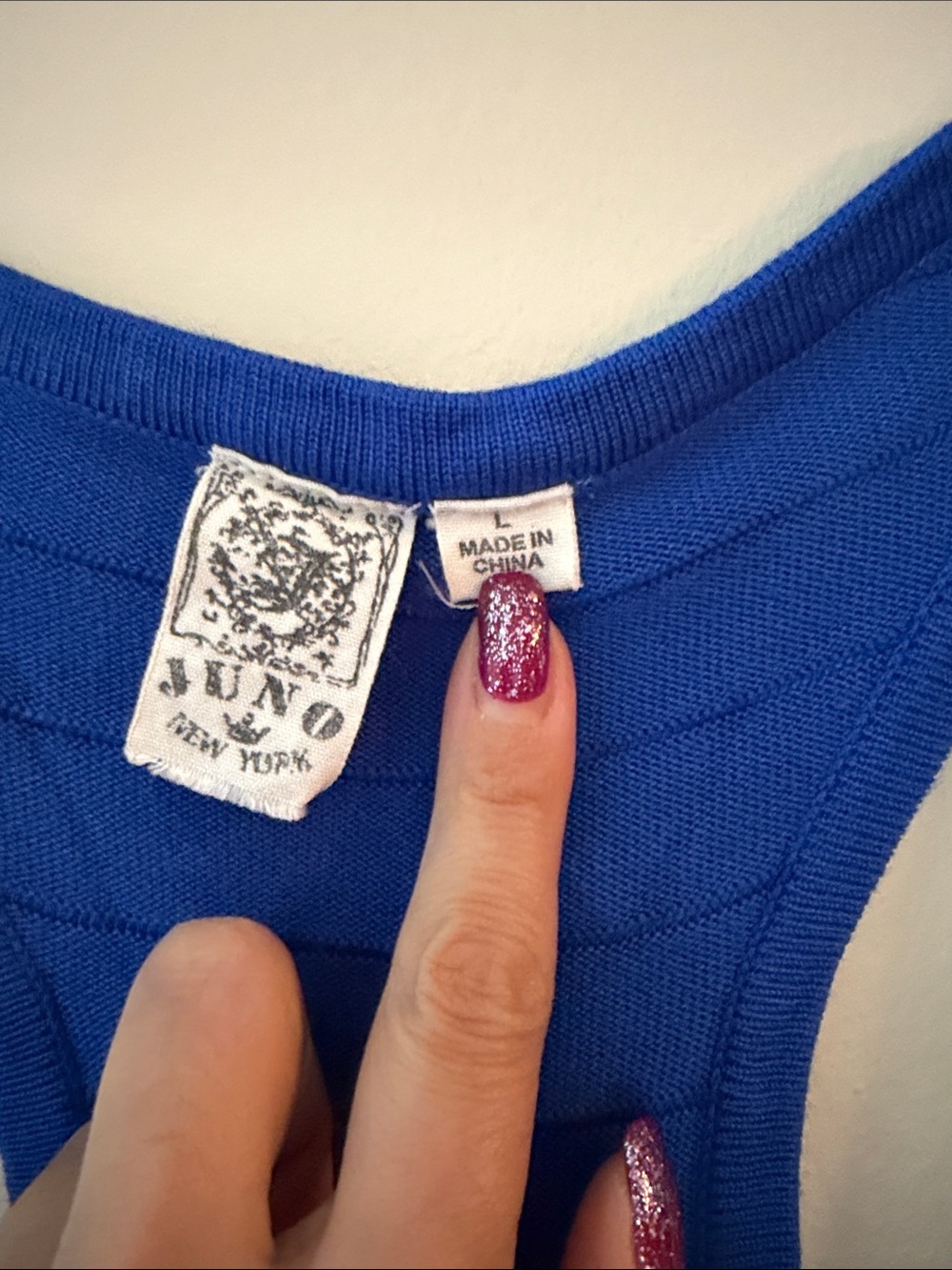 Royal Blue Ribbed Racerback Mini Dress - Picture 2 of 5